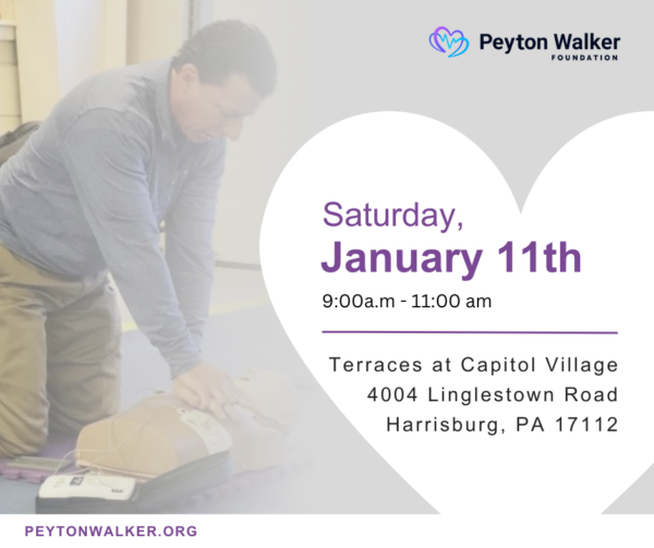 CPR & AED Certification Training Class: ​ Saturday, January 11th, 9-11AM